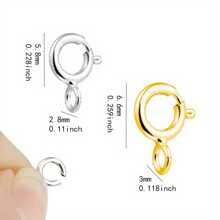 10pcs Spring Snap Hook Carabiner Stainless Steel Jewelry Connector, For DIY Handmade Bracelet, Necklace And Accessory Making