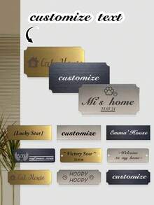 定制文字牌匾、个性化不锈钢牌匾、定制纪念牌匾、可定制墙壁铭牌、金属标签、银色/金色/黑色 3 种颜色、生日礼物、门、客厅、卧室、厨房、周年纪念、男朋友、女朋友、朋友、家人、情侣、情人节礼物 - 彩色 - 查看 1