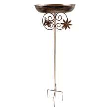 1pc Metal Bird Feeding Bath Bowl, Decorative Ground Stand For Garden, Yard, Lawn, Suitable For Backyard Birdbath, Bird Feeding, Gift For Parents, Friends Room Decor Bedroom Decor Home Decor Wall Decor