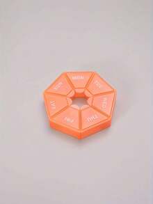 耐用的聚丙烯每周药丸收纳盒 - 紧凑的圆形设计，7 个隔层，多色，便携式每日药物储存，方便旅行，钱包药盒 - 彩色 - 查看 12