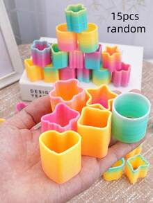 15 件迷你春季派对礼物、万圣节圣诞礼物、春季彩虹减压线圈、万圣节糖果袋填充礼物、奖品、不给糖就捣蛋套装（形状随机）、圣诞节 - 彩色 - 查看 5