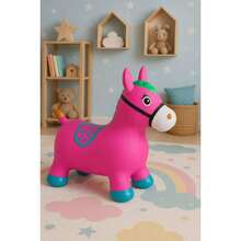 Horse Upa Upa Jump Jump With Musical Direct From The Factory - Berwarna merah muda - View 2