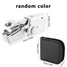 1 طقم ماكينة خياطة كهربائية حنفية صغيرة محمولة، طقم إبر خياطة منزلية، 1 طقم ماكينة خياطة يدوية محمولة أدوات الحرف اليدوية (اللون عشوائي)