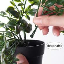 قطعة واحدة تصميم المندلا النباتات المزروعة، ديكور بيئي معلّق للشجيرات والأسيجة، نباتات اصطناعية للديكور الداخلي للمكاتب، نباتات مقلدة عالية الجودة، هدية لعيد الحب - أخضر عسكري - مشاهدة 8