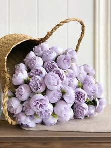 假花束丝绸牡丹婚礼派对装饰，山茶花玫瑰，假植物，季节性装饰，房间，书桌，花园装饰，房间装饰用品，仿真花摄影道具装饰，客厅装饰