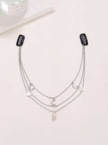 Cadena para el cabello con decoración de mariposa, joyería para la cabeza para calle, gimnasio, carnaval, accesorios para el cabello, joyería para mujeres, boda, novia - Dorado - Ver 4