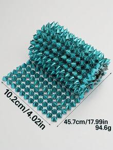 1 包塑料锥形尖刺铆钉，适用于万圣节圣诞节节日装饰，可用于夹克、鞋子、包包、工艺品，颜色多样