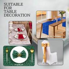 Damask Jacquard Satin Fabric By The Yard, 60 Inch Wide Rose Gold Satin Fabric Shiny Cloth Fabric, Silky Brocade Fabric For Bridal Dress, Wedding Decorations, Crafts, Sewing, Draping ( 1 Yard)