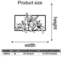 1 Stück elegante Lilien Blumen Metall Wandkunst, abstrakte Umriss Eisen Dekoration, vielseitig einsetzbar für Innen- und Außenbereich, geeignet als Einweihungsgeschenk, Feiertags-, Geburtstaggeschenk, Sammleritem, ideal für Gartenliebhaber, Büro, Wohnzimmer, Schlafzimmer, Terrasse, Küche, Landhausdekoration