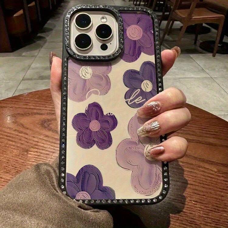 Funda para teléfono 1PC Teléfono Bling de Doble Cara, Parte Trasera Dura Suave a Prueba de Golpes, Multicapa, TPU + PC, Compatible con 16/15/14/13/12/11 Pro/Plus - Rosa - Añade 5