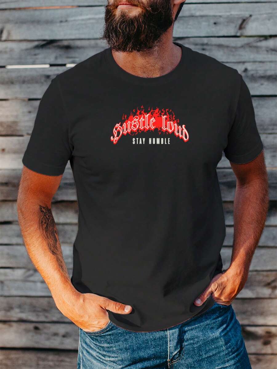 Playera de Caballero Hustle - Negro - Ver 1