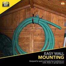 5x Heavy Duty Garage Utility Hook Wall Mount Hanging Storage Ladder Garden Tool - Black - View 5