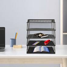 SENDERPICK 5-Layer Paper Letter Tray Desk File Organizer Stackable Desk File Document Organizer - 24.5*33*28.2cm - View 6