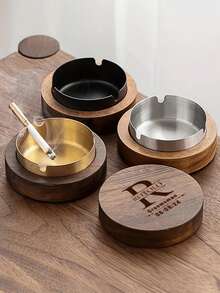Cendrier en bois personnalisable avec gravure laser et couvercle, plateau de bureau en noyer personnalisé, cadeaux pour hommes, cendrier avec gravure laser, cendrier en bois personnalisé, plateau à fumer personnalisé, couvercle de cendrier anti-vent, cadeaux pour hommes, cendrier de bureau, cendrier en noyer, cadeau de fête des pères avec gravure, cadeau pour garçons d'honneur, cadeau personnalisé pour fumeurs, plateau de décoration de bureau, cadeau de fête des pères, cendrier rétro, cendrier rétro en bois anti-vent, convient pour le bureau, le patio, la décoration de la maison - Argent - Voir 7