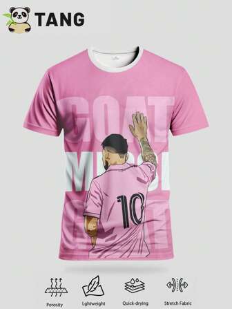 قميص كرة قدم رجالي بأسلوب ميامي، قميص رياضي كرة قدم بأكمام قصيرة، ملابس رياضية فريق مريحة