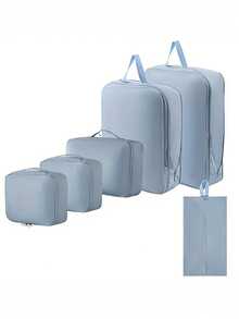 6 件旅行收纳袋衣物整理袋，用于行李、衬衫、内衣、胸罩、裤子的收纳，旅行必需品，旅行配件，旅行包，假期，返校，学校用品，宿舍必备品，大学 - 彩色 - 查看 16