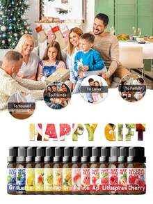 EMBRACEX. 6pcs/1PC 10ml Essential Oils Fruit Essential Oil Set | Mango Apple Cherry Strawberry Blueberry Raspberry Scents | Home Diffuser, Candle Making | 6Pcs Fresh Fragrance Kit Diffuser/Scented Candle/Room Spray Air Freshener/Sleep Aid/Stress Relief Baking/DIY Candles Making - 水果 - 查看 5