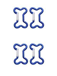 4pcs Aluminum Snap Hook Carabiner Bone Shaped Ring Key Chain Clip Keychain Hiking Camp Outdoor Hooks,Colorful Outdoor Keychain,Bone -Shaped Aluminum Carabiners, Heavy Duty Spring Hook Keychain Clips, Lightweight & Mixed Colors, Ideal For Camping, Fishing, Pet Leashes, And Securing Indoor/Outdoor Gear, Camping Accessories