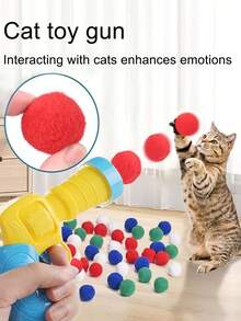 Juguete diseñado para promover el amor y la confianza entre el dueño y el gato, adecuado para que los gatos jueguen, adecuado para gatos, perros y pequeños animales. El color de las bolas de burbujas es aleatorio.