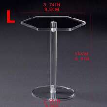 1pc Multipurpose Transparent Acrylic Display Stand, Perfume/Collectibles/Makeup Organizer Rack For Desk - Transparent - Diamond - View 5