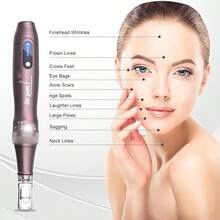Microneedle Roller Pen For Home Use, Dr.Pen A10 - Microneeding Derma Roller Pen For Women Men - Micro Needle Roller Pen For For Skin Tools,Microneedling Stamp Pen, Derma Stamp Pen, 0.25mm DermaStamp System, Derma Roller Alternative, Microneedle Micro Needle Skin Care Tool For Men Women Home Use, Microneedle Roller Pen For Home Use - Microneeding Derma Roller Pen For Women Men - Micro Needle Roller Pen For For Skin Tools - Purple - View 6