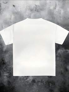 Men's Fashion Men's Printed Short Sleeved T-Shirt, Men's Round Neck Top, 180g 100% Pure Cotton Fabric - Comfortable And Casual Summer Street Style Short Sleeved T-Shirt, Cool Design Retro Summer Men's Daily Wear T-Shirt Print Y2K Street Style Hip-Hop  Pattern - trắng - Xem 2