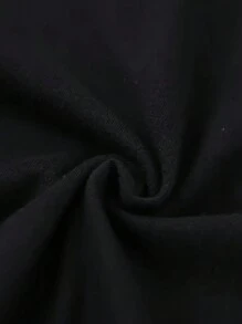 (220 Pure Cotton T-Shirt)  Your  Brand    Printing Y2k Style Printing Men's Summer Round Neck Short Sleeved Casual Cotton - 黑色 - 查看 6