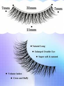 10 Cặp Lông Mi Giả 3D Ngắn Tự Nhiên Có Thể Tái Sử Dụng, Dây Trong Suốt Thủ Công, Lông Mi Sọc Xoăn Mềm Nhẹ, Thích Hợp Cho Trang Phục Hàng Ngày, Câu Lạc Bộ, Công Sở Cho Nữ Lông Mi Giả, Lông Mi Giả, Lông Mi Giả - Lông mi Criss Cross - Xem 3