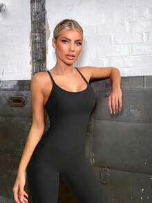 Womens Seamless Spaghetti Strap Leisure Yoga Workout Gym Leggings Padded Bra Jumpsuit Women's Yoga Ribbed One Piece Tank Tops Romper Sleeveless Exercise Jumpsuit Women Yoga One Piece Short Women Summer Shorts Women Sport Shorts Women Summer Dresses Summer Clothes Valentine's Day Outfit, Valentine's Day Clothes, Valentine's Day Wear, Valentine's Day Dress, Valentine's Day Top, Valentine's Day Bottom, Valentine's Day Set Valentine's Day Outfit Valentine's Day Dress Valentine's Day Couple Outfits Valentine's Day Matching Outfits Valentine's Day Dress For Women - 黑色 - 查看 3