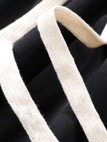 2 件夏季新款男士短袖 Polo 衫彩色丝带字母印花松紧腰抽绳短裤休闲运动旅行度假健身跑步套装 - 彩色 - 查看 10