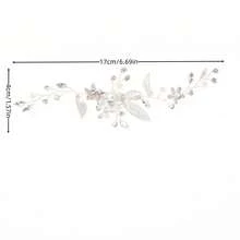1 pieza Pinza de pelo de vidrio con diseño floral elegante, accesorio de pelo para novia y boda, para todas las temporadas - color - Ver 12