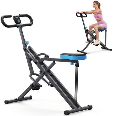 MERACH Squat Machine, 2 In 1 Squat Rowing Machine, Easy Setup & Foldable Exercise Equipment, Glute Trainer Machine, Glutes & Leg Home Workout Machine