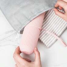 1/2/3/4 piezas Estuche de viaje todo en uno para cepillo de dientes - Estuche portátil protector para pasta de dientes y cepillo de dientes para una higiene bucal sobre la marcha - Multicolor - Ver 5