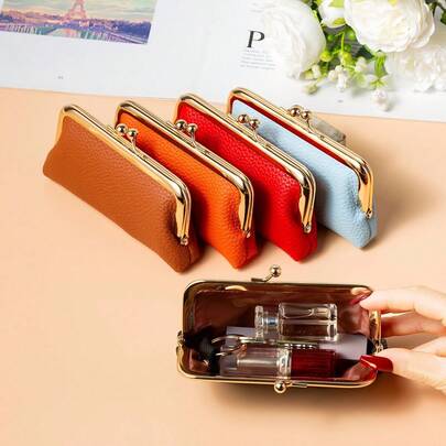 Portefeuille à rabat zippé rétro à la mode pour femme, convenant à un usage quotidien. Porte-monnaie à clip pour femme, mini portefeuille, porte-monnaie, porte-monnaie à dragonne