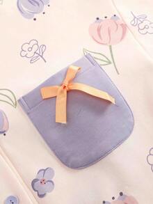 2 pièces/Set Femmes Pyjama Ouvert Devant Col V, Haut à Manches Longues et Pantalon Long, Vêtements Confortables pour la Maison, Printemps/Automne, Vêtements Automne Hiver - Parme - Voir 6