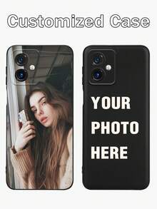 غطاء هاتف مثقب مطبوع بصورة ذات معنى مخصص، مناسب لهواتف S50 #5G، G85، G54 #5G، EDGE50 ULTRA، G75، G86، Edge60، وغيرها. رائع كهدية لأصدقاء وعائلة - الأسود - مشاهدة 1