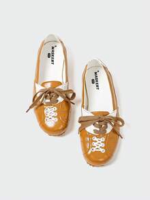 MASKERT 女士休闲运动鞋女浅口鞋超轻柔软薄底运动芭蕾舞鞋德国训练鞋休闲舒适 - 棕色 - 查看 4