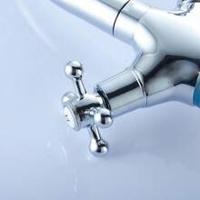 YUNRUX Retro Faucet Two-Handle Mixer Washbasin Faucet Kitchen Bathroom Mixer Tap Washbasin Faucet Two-Handle Sink Mixer Tap - Silver - View 10