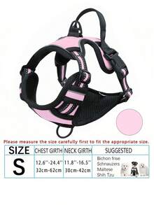 防拉扯狗背带，配备双牵引绳夹，可调节软垫反光牛津布背心（防勒颈），易操控手柄——适合所有尺寸的狗狗。下单前请确认尺寸！（仅包含背带，牵引绳另售！）