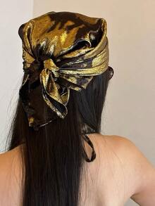 1pc Women Y2K Fashion Metallic Punk Hiphop Style Neckerchief, Versatile Accessory - Multicolor - View 5