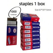 1 pieza Estanque giratorio de 360° + 1 caja de estacas (1000 piezas), estante resistente de 12#, colores surtidos, suministros multiusos para oficina y estudiantes (giratorio con agarre manual), adecuado para la temporada de regreso a clases