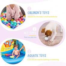 5/10/20/30/100 个球装，适用于球帐篷，彩色塑料球，儿童游戏球，适用于球坑、弹跳屋、儿童泳池和游戏屋，生日派对礼品，颜色和款式随机 - 彩色 - 查看 5