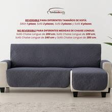 Fundasdesofa Cubre Sofá DRY PROTECT | Chaise Longue Derecho 240 | Disponible en 8 colores diferentes | Repelente líquidos | Funda protectora Antimanchas | Apto para mascotas | Hecha en España - Beis - Ver 6