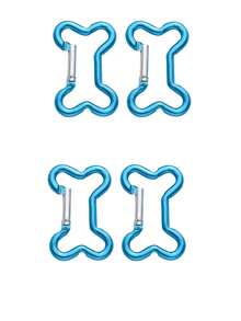 4pcs Aluminum Snap Hook Carabiner Bone Shaped Ring Key Chain Clip Keychain Hiking Camp Outdoor Hooks,Colorful Outdoor Keychain,Bone -Shaped Aluminum Carabiners, Heavy Duty Spring Hook Keychain Clips, Lightweight & Mixed Colors, Ideal For Camping, Fishing, Pet Leashes, And Securing Indoor/Outdoor Gear, Camping Accessories