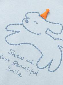 mini bala Newborn Baby Romper Soft Cute Bodysuit Skin-Friendly Jumpsuit - Gray Blue - View 7