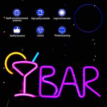1 pezzo Luce a LED a forma di lettera "Bar", lampada alfabeto a luce bianca calda, combinazione di parole DIY BAR adatta per bar, taverna, festa, compleanno, campeggio, zona pranzo, corridoio, dormitorio, camera da letto, spuntino notturno, ristorante e scene di festa, decorazione per San Valentino, Festa della Mamma, Ognissanti, Natale e altre vacanze - funzionamento a batteria (batterie non incluse)