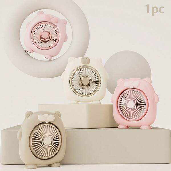 Random Color Cartoon Hamster/Prairie Dog Desktop Mini Fan, Battery Powered Portable Handheld Fan, Lightweight For Office, Outdoor, Travel And Camping, Stay Cool Anytime! Portable Mini Fan - USB Rechargeable