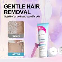 1pc Hair Removal Cream With Depilatory Scraper, Gentle Painless Depilatory Cream Helps Remove Unwanted Body Hair While Moisturizing Skin, Leaving Arms, Legs And Body Soft, Smooth, Clean And Silky - Multicolor - View 7