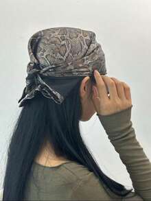 1pc Women Y2K Fashion Metallic Punk Hiphop Style Neckerchief, Versatile Accessory - Multicolor - View 7