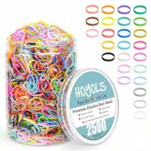 2500 Pcs Colorful Elastic Hair Rubber Bands Small Hair Ties Accessories No Pull No Damage Stretch Holder For Girls Women TPU 25 Mixed Multi Hue